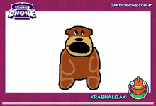 a drawing of a teddy bear with the name krabnalizax on it