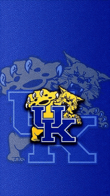 the kentucky tigers logo is on a blue background .