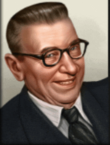 a smiling man wearing glasses and a suit and tie