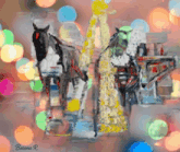 a painting of horses by bozena r.