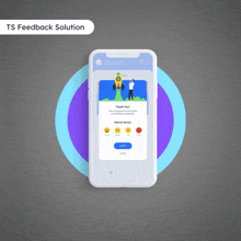 a ts feedback solution screen with smiley faces