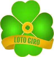 a green clover with a yellow ribbon that reads loto giro