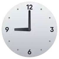 a clock shows that it is almost 5:00