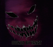 a purple background with the words owned by yanat on the bottom