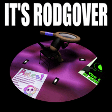 a poster that says it 's rodgover with a magnifying glass