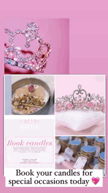 book your candles for special occasions today poster