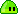 a pixel art drawing of a green object with two eyes on a white background .