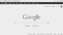 a google search for google in 1 is shown on a computer screen