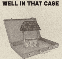 a drawing of a well in a briefcase with the words well in that case above it