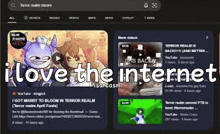 a screenshot of a website that says `` i love the internet ''