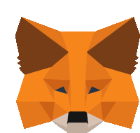 a fox 's head is made up of triangles with a black nose