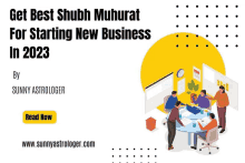 a poster that says get best shubh muhurat for starting new business in 2023