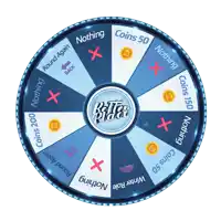 a spinning wheel that says better place at the center