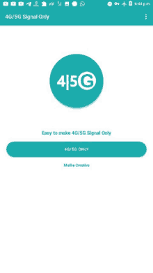 a screenshot of a 4g / 5g signal only app on a smartphone