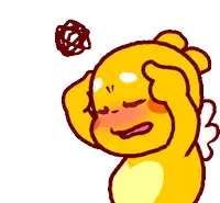 a cartoon drawing of a yellow teddy bear with a heart on its chest