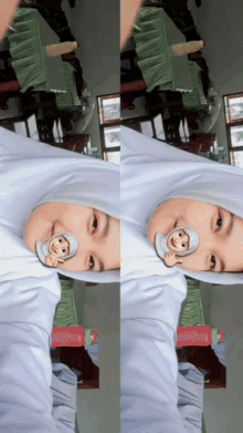 a girl wearing a white hijab and a cartoon face on her face