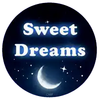 a sign that says sweet dreams with a crescent moon and stars