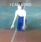 a person is doing a handstand with the words i can bend above them