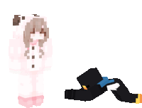 a girl in a snowman costume is standing next to a penguin in a black hat