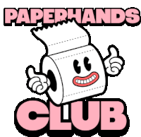 a cartoon illustration of a roll of toilet paper giving a thumbs up sign