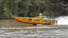 a boat with the number 308 on the side of it