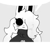 a black and white drawing of a girl with long hair