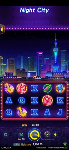 a screenshot of a game called night city with a city in the background