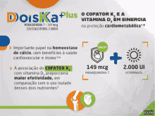 an advertisement for doiska plus vitamina d3 in a foreign language