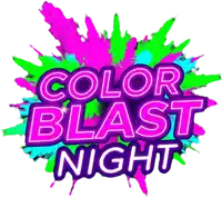 a neon sign for color blast night