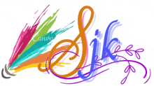 a colorful drawing of the word silk with a canva logo behind it