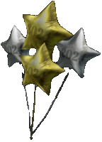 a bunch of balloons in the shape of stars with the numbers 2022 on them