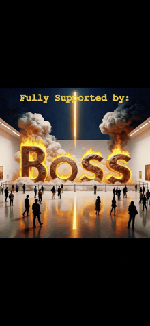 a poster that says ' fully supported by ' at the top