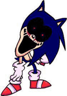 a cartoon of sonic the hedgehog with braces on his teeth and a huge mouth .