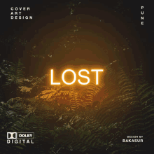 a cover art for a lost album with ferns in the background