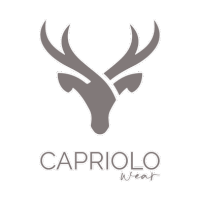 a logo for capriolo wear with a deer head on a white background .