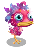 a cartoon character with feathers on its head