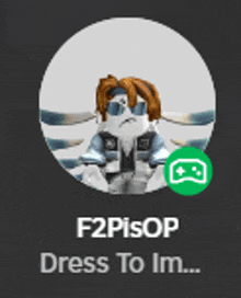 a picture of a roblox character named f2pisop