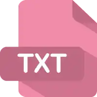 a pink icon that says ' txt ' in white letters