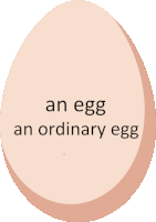 an egg with an ordinary egg written on it