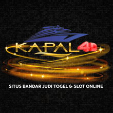 a logo for kapal 4d with a boat in the middle