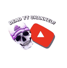 a dead yt channel logo with a skull and a youtube icon