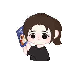 a cartoon girl holding a box of tony & coco cereal