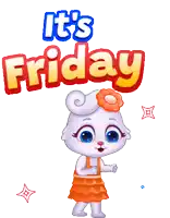 a cartoon bunny says it 's friday