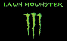 a green monster logo on a black background