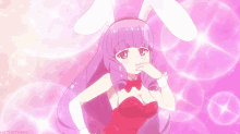 a picture of a girl with bunny ears and the words hothotmiso on the bottom right