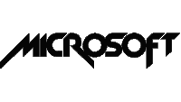 a black and white logo for microsoft