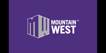 a purple background with the mountain west logo on it