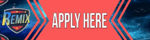 a red sign that says apply here on it