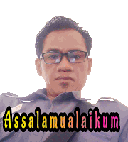 a man wearing glasses and a shirt that says " assalamualaikum " on it