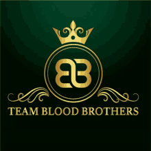 a logo for the team blood brothers with a crown